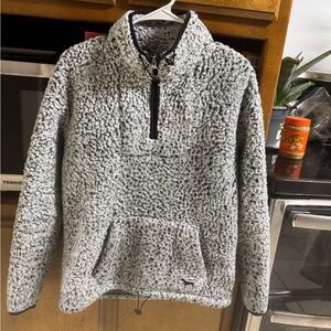 Victoria's Secret Gray Zip Up Jacket Cozy Sherpa Fleece